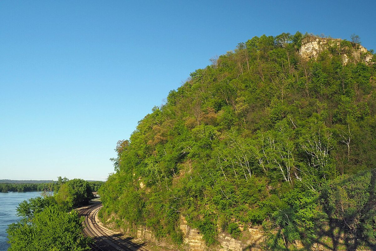 Barn Bluff overlooking the Mississippi River in Red Wing