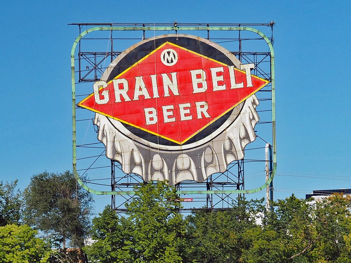 The historic Grain Belt Beer sign in Northeast Minneapolis
