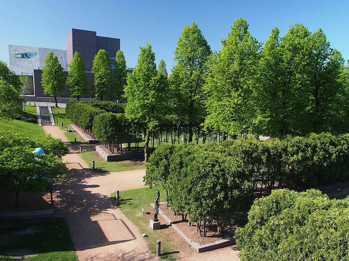 The Spoonbridge and Cherry sculpture in the Minneapolis Sculpture Garden at the Walker Art Center