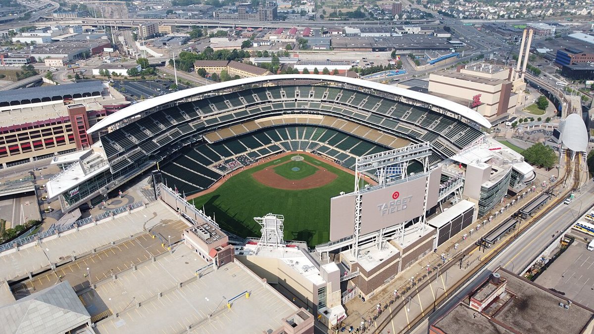Target Field baseball stadium in the North Loop of Minneapolis